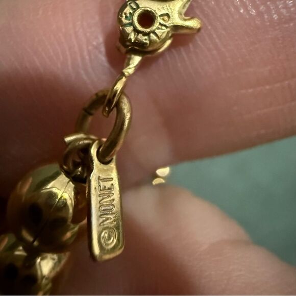 VINTAGE MONET GOLD-TONE BEADED NECKLACE – CLASSIC BOLD STATEMENT PIECE - Picture 8 of 17